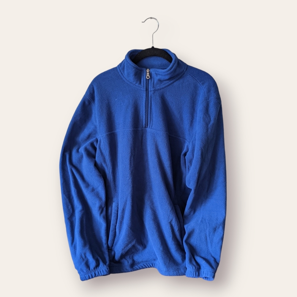 Cobalt Blue 1/4 Zip Fleece Sweater